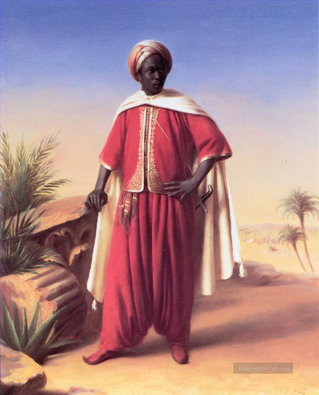 Porträt eines Arabien Horace Vernet Ölgemälde